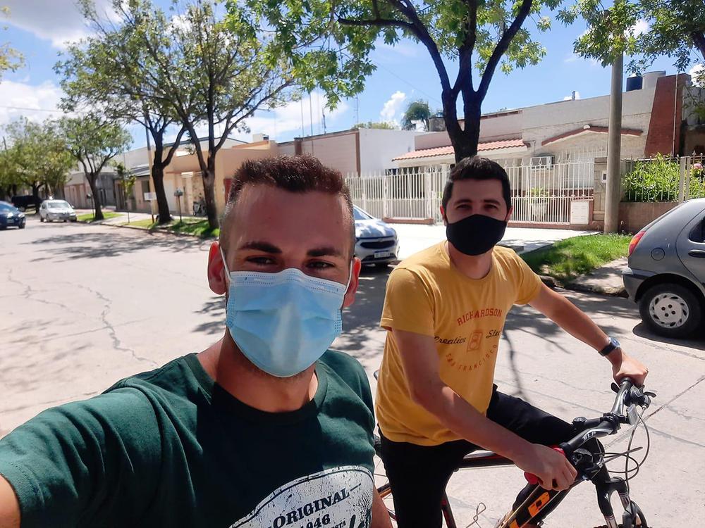 juan senn nahuel aimar recorrida en bici