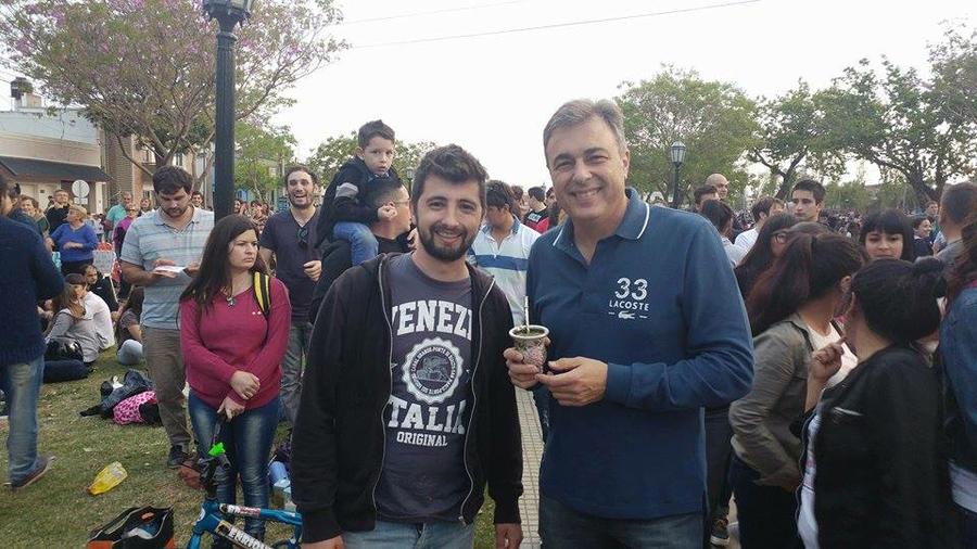 juan senn y el intendente luis castellano en el festejo de la primavera